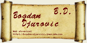 Bogdan Đurović vizit kartica